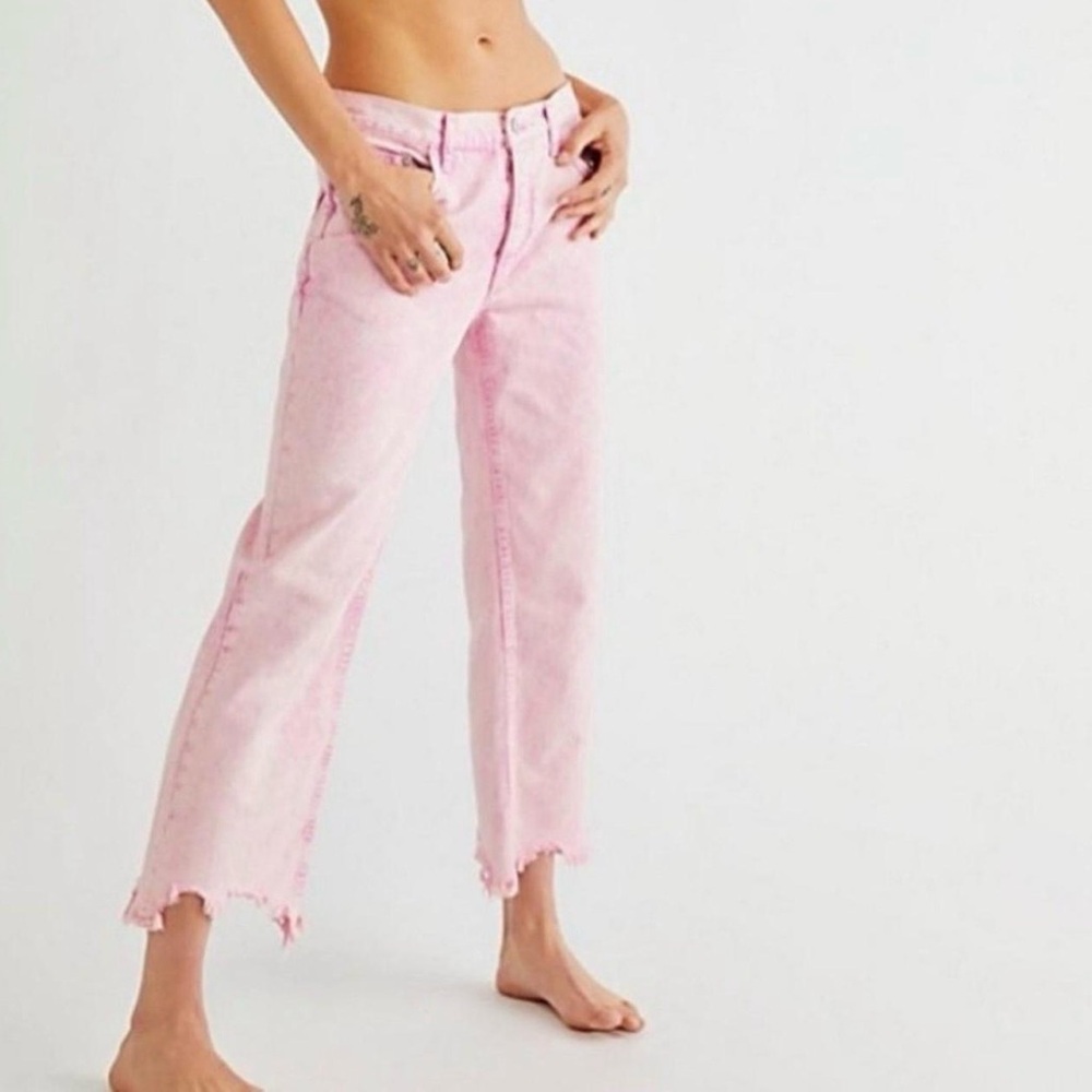 We The Free from Free People Maggie Jean Pink Acid Wash Size 27